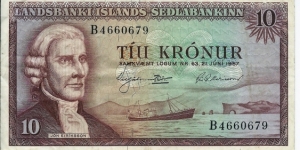 10 Krónur - pk 38a Banknote