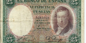 25 Pesetas - pk 31 Banknote