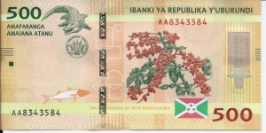 500 Francs / Amafaranga - pk 50 Banknote