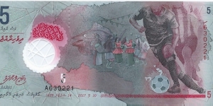 5 Rufiyaa - pk New - Polymer Banknote
