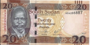 SOUTH SUDAN - 20 Pounds - pk 13 Banknote