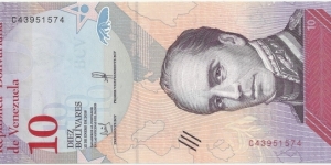 Venezuela 10 Bolivares 2018 Banknote