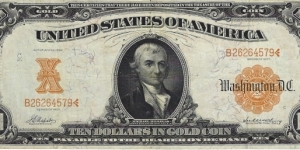 USA 10 Dollars
1907
Gold Certificate Banknote