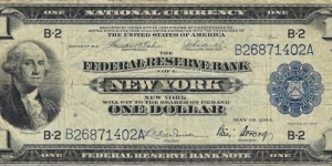 USA 1 Dollar
1918
Federal Reserve Bank Note Banknote