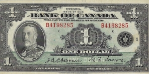 CANADA 1 Dollar
1935 Banknote