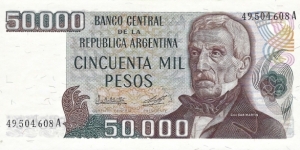 ARGENTINA 50,000 Pesos
1979 Banknote