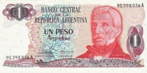 ARGENTINA 1 Peso Argentino
1983 Banknote