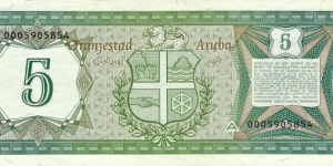 ARUBA 5 Florin
1986 Banknote