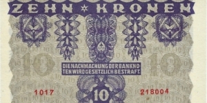 Banknote from Austria