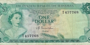 BAHAMAS 1 Dollar
1974 Banknote