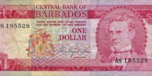 BARBADOS 1 Dollar
1973 Banknote