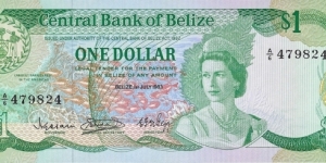 BELIZE 1 Dollar
1983 Banknote