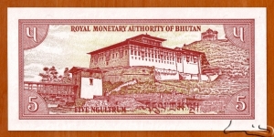 Banknote from Bhutan