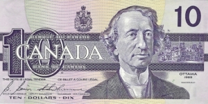 CANADA 10 Dollars
1989 Banknote