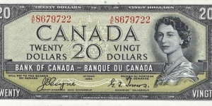 CANADA 20 Dollars
1954
Devil's Hair Banknote