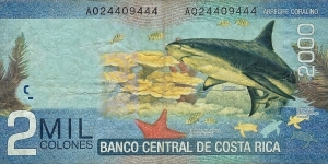 Banknote from Costa Rica