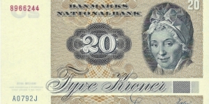 DENMARK 20 Kroner
1979 Banknote