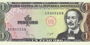 DOMINICAN REPUBLIC
1 Peso Oro
1984 Banknote