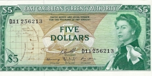 EAST CARIBBEAN STATES
5 Dollars
1965 Banknote