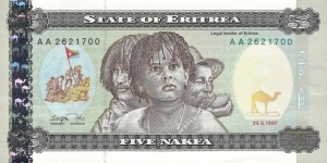 ERITREA 5 Nakfa
1997 Banknote