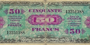 FRANCE 50 Francs
1944
Allied Forces Banknote