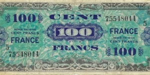 FRANCE 100 Francs
1944 Banknote