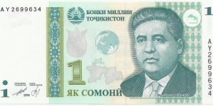 Tajikistan 1 Somoni 1999 Banknote
