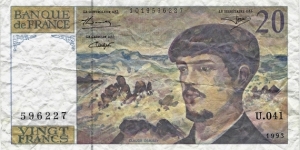 FRANCE 20 Francs
1993 Banknote