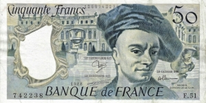 FRANCE 50 Francs
1988 Banknote