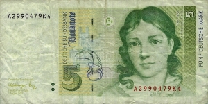 GERMANY
5 Deutsche Mark
1991 Banknote