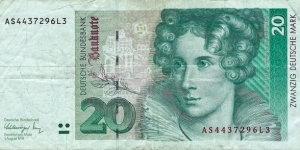 GERMANY
20 Deutsche Mark
1991 Banknote