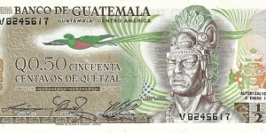 GUATEMALA 50 Centavos
1982 Banknote