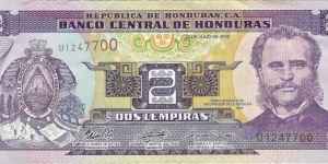 HONDURAS 2 Lempiras
2006 Banknote