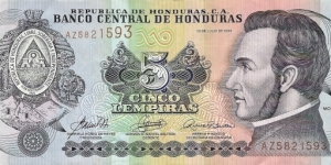 HONDURAS 5 Lempiras
2006 Banknote