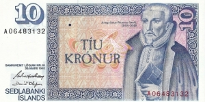 ICELAND 10 Kronur
1981 Banknote