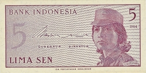 INDONESIA 5 Sen
1964 Banknote