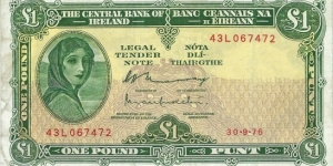IRELAND 1 Pound
1976 Banknote