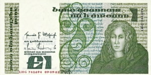 IRELAND 1 Pound
1982 Banknote