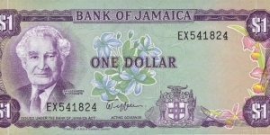 JAMAICA 1 Dollar
1982 Banknote