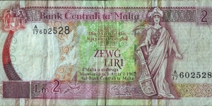 Malta N.D. 2 Pounds. Banknote