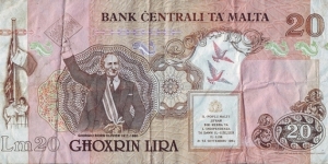 Banknote from Malta