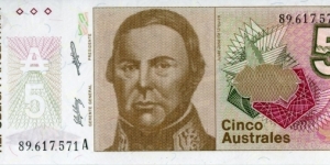 
5 ₳ - Argentine austral Banknote