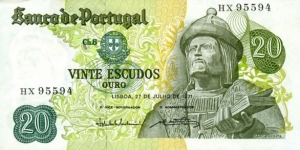 20 $ - Portuguese escudo Banknote