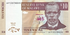 MALAWI 10 Kwacha
1997 Banknote