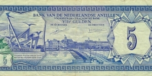 NETHERLANDS ANTILLES
5 Gulden
1980 Banknote