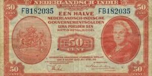 NETHERLANDS INDIES
50 Cent
1943 Banknote
