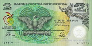 PAUPA NEW GUINEA
2 Kina
1991 Banknote