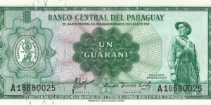 PARAGUAY 1 Guarani
1963 Banknote