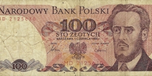 POLAND 100 Zlotych
1986 Banknote