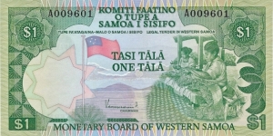 WESTERN SAMOA 1 Tala
1980 Banknote